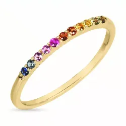 multifarget safir ring i 9 karat gull