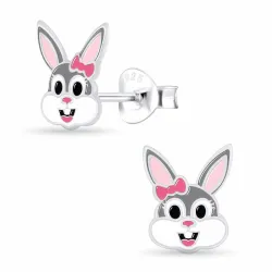 kanin barneøredobb i sølv - Little Ones