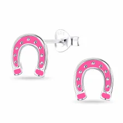 hestesko barneøredobb i sølv - Little Ones