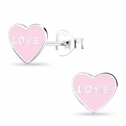 hjerte barneøredobb i sølv - Little Ones