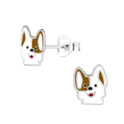 hunder barneøredobb i sølv - Little Ones