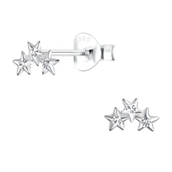 stjerne krystall øredobber i sølv - Little Ones