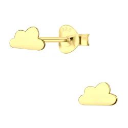 skyer barneøredobb i forgylt sølv - Little Ones