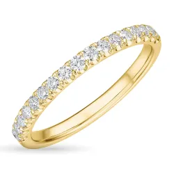 zirkon gullring i 9 karat gull