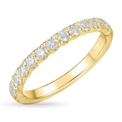 zirkon ring i 9 karat gull