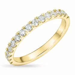 zirkon gullring i 9 karat gull