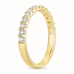 zirkon gullring i 9 karat gull