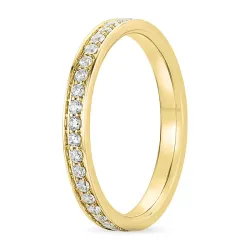 zirkon gullring i 9 karat gull