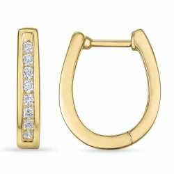 Creol i 14 karat gull med diamanter