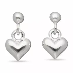 hjerte øredobber i sølv - Amoré
