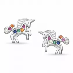 hester multifargede zirkon øredobber i sølv