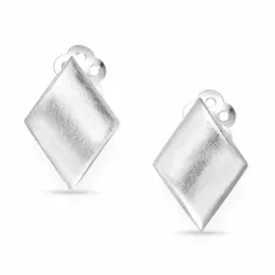 firkantet øeklipps  i sølv