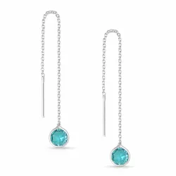 lange kjedeøreringer i sølv