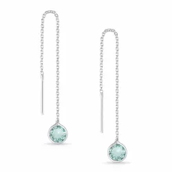 lange kjedeøreringer i sølv