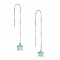 lange kjedeøreringer i sølv