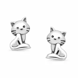 katt ørestikker i sølv - Little Ones