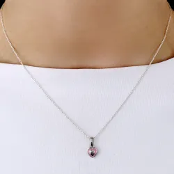 hjerte anheng i sølv