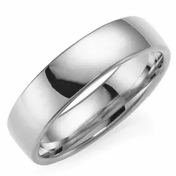 blank 6 mm giftering i 9 karat hvitt gull