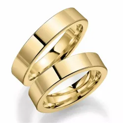 5 mm gifteringer i 9 karat gull - par