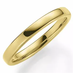 smal 3 mm giftering i 9 karat gull