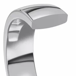 6 og 4 mm diamant gifteringer i 9 karat hvitt gull - par