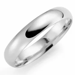 5 mm giftering i 14 karat hvitt gull