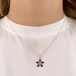 blomst anheng i sølv