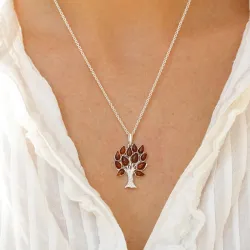 livets tre rav anheng i sølv