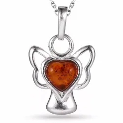 engel rav halskjede i sølv med anheng i sølv