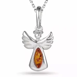 engel rav halskjede i sølv med anheng i sølv