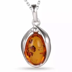 rav halskjede i sølv med anheng i sølv