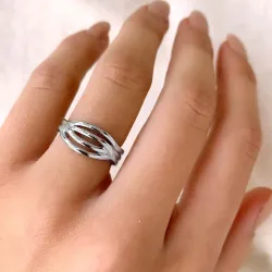 Vridd fingerringer i sølv