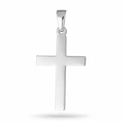 12 x 18 mm kors anheng i rodinert sølv - Amoré