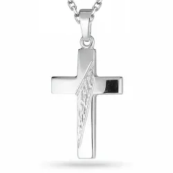 kors halskjede i sølv med anheng i sølv - Amoré