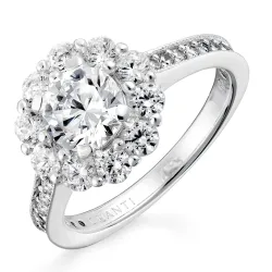 zirkon ring i sølv