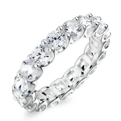 zirkon ring i sølv