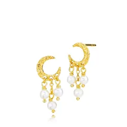 Sistie Rosa øredobber i forgylt sølv