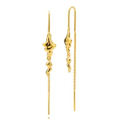 Sistie Oceana kjedeøreringer i forgylt sølv