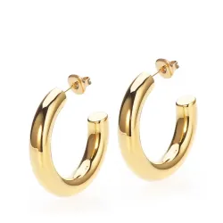 Sistie2ND Aura Medium halvcreol i forgylt stål