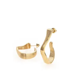 Sistie2ND x Silke Small halvcreol i forgylt stål