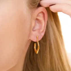 Sistie2ND x Signe Kragh Small halvcreol i forgylt stål