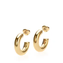 Sistie2ND Aura Small halvcreol i forgylt stål