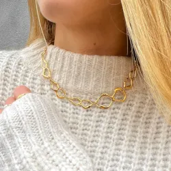 Sistie2ND x Signe Kragh halskjede i forgylt stål