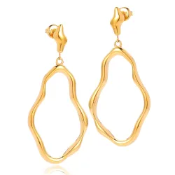 Sistie2ND Wavy øredobber i forgylt stål