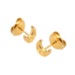 Sistie2ND Sirena måne ørestikker i forgylt stål