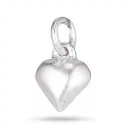6 x 6 mm hjerte anheng i sølv