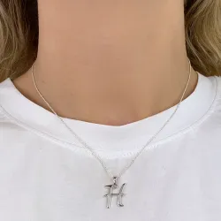 bokstav h anheng i sølv - My Letter