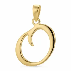 bokstav o anheng i forgylt sølv - My Letter