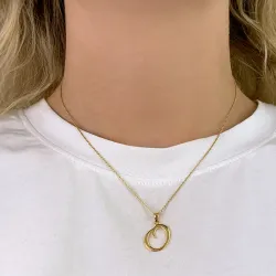 bokstav o anheng i forgylt sølv - My Letter