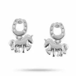 Blanke  hester ørestikker i sølv